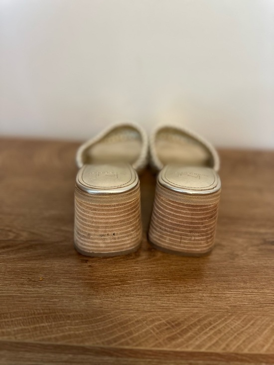 Marc Fisher Natural Woven Block Heel Mules women’s size 9 1/2 #chic #summer - Picture 4 of 6